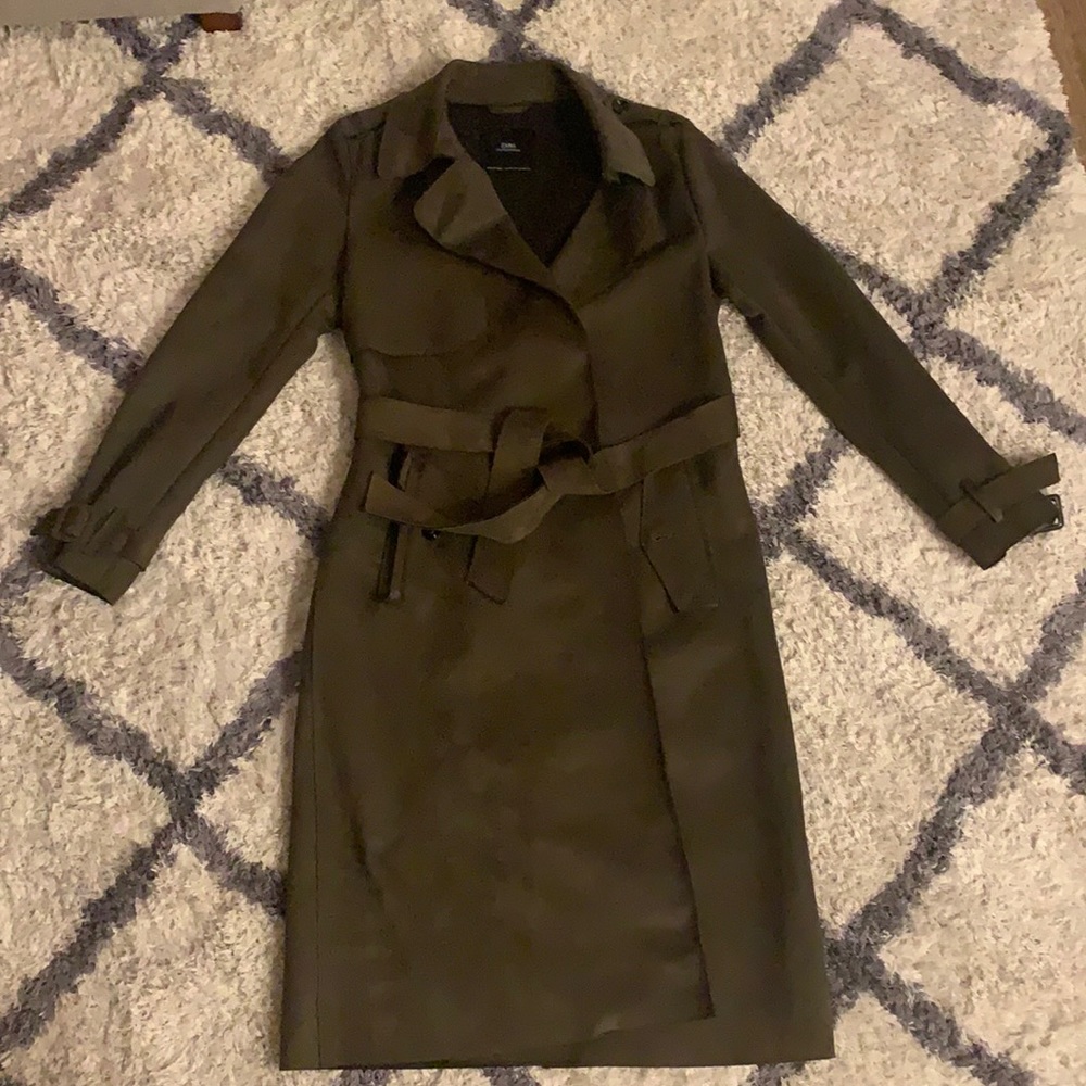 XS Olive Green Trench Coat